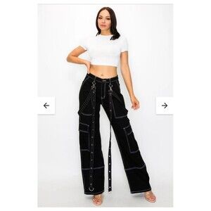 Aphrodite Women's Mid Rise Loose Fit Denim Pants Size 7